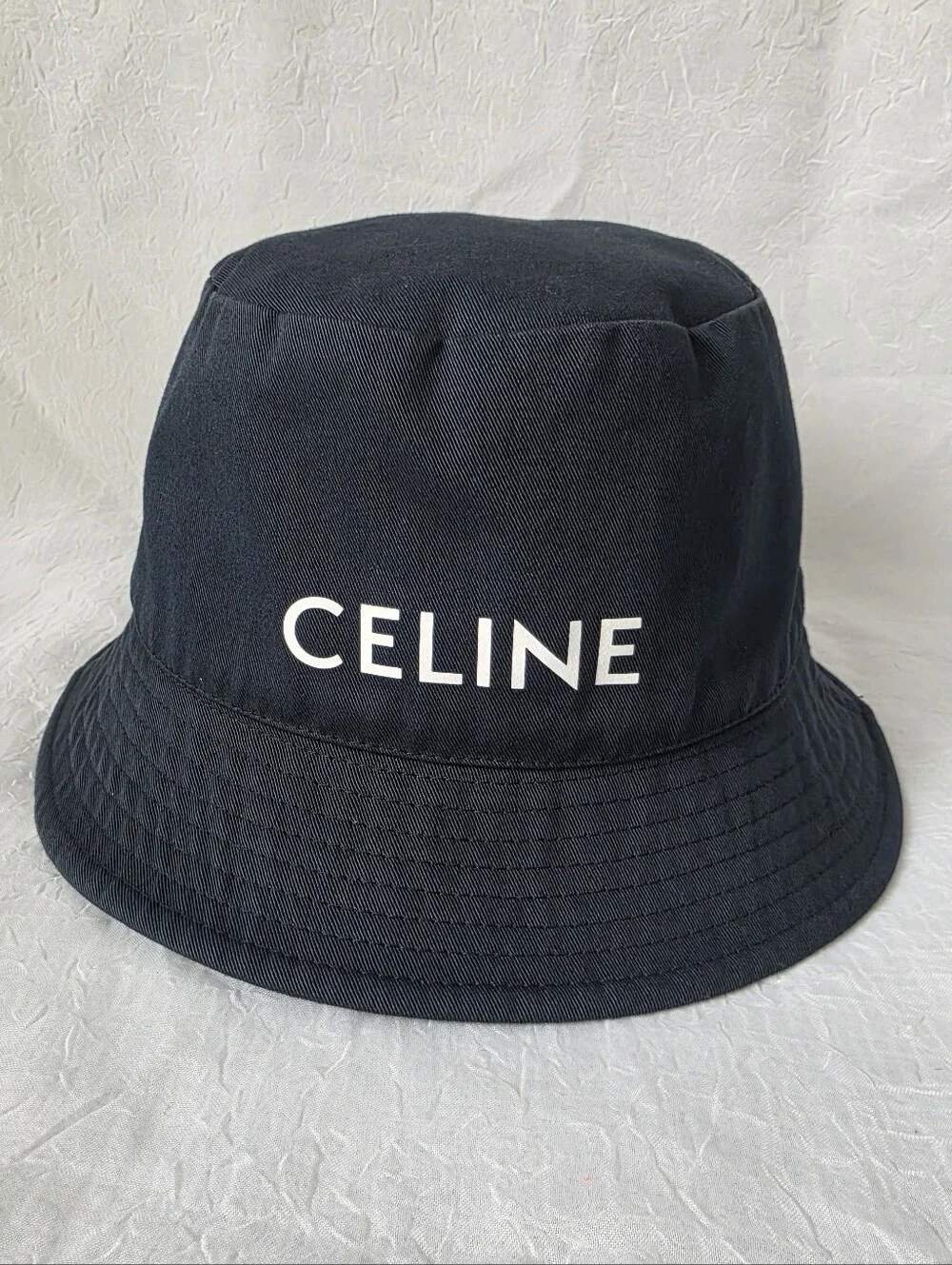 Auth Celine Logo Black Bucket Hat - Picture 2 of 8